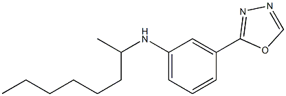 N-(octan-2-yl)-3-(1,3,4-oxadiazol-2-yl)aniline Struktur