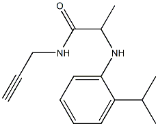 N-(prop-2-yn-1-yl)-2-{[2-(propan-2-yl)phenyl]amino}propanamide Struktur