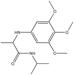 N-(propan-2-yl)-2-[(3,4,5-trimethoxyphenyl)amino]propanamide Struktur