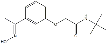 N-(tert-butyl)-2-{3-[(1E)-N-hydroxyethanimidoyl]phenoxy}acetamide Struktur