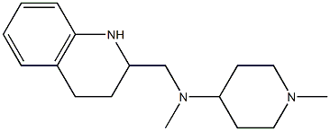 N,1-dimethyl-N-(1,2,3,4-tetrahydroquinolin-2-ylmethyl)piperidin-4-amine Struktur