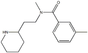 N,3-dimethyl-N-[2-(piperidin-2-yl)ethyl]benzamide Struktur