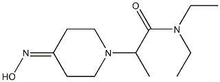 N,N-diethyl-2-[4-(hydroxyimino)piperidin-1-yl]propanamide Struktur