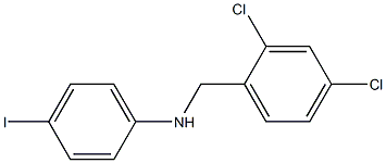 N-[(2,4-dichlorophenyl)methyl]-4-iodoaniline Struktur