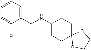 N-[(2-chlorophenyl)methyl]-1,4-dioxaspiro[4.5]decan-8-amine Struktur