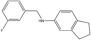 N-[(3-fluorophenyl)methyl]-2,3-dihydro-1H-inden-5-amine Struktur