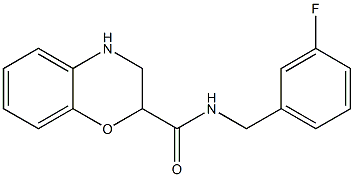 N-[(3-fluorophenyl)methyl]-3,4-dihydro-2H-1,4-benzoxazine-2-carboxamide Struktur