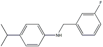 N-[(3-fluorophenyl)methyl]-4-(propan-2-yl)aniline Struktur