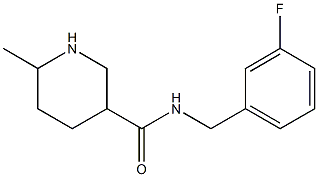 N-[(3-fluorophenyl)methyl]-6-methylpiperidine-3-carboxamide Struktur