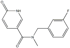 N-[(3-fluorophenyl)methyl]-N-methyl-6-oxo-1,6-dihydropyridine-3-carboxamide Struktur