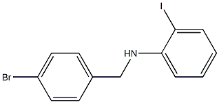 N-[(4-bromophenyl)methyl]-2-iodoaniline Struktur