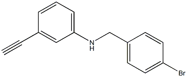 N-[(4-bromophenyl)methyl]-3-ethynylaniline Struktur
