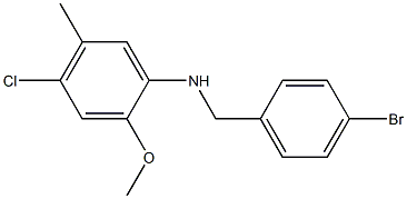 N-[(4-bromophenyl)methyl]-4-chloro-2-methoxy-5-methylaniline Struktur