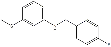 N-[(4-fluorophenyl)methyl]-3-(methylsulfanyl)aniline Struktur