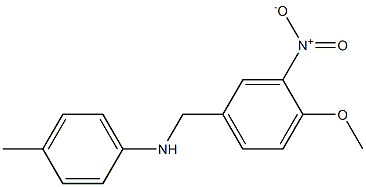 N-[(4-methoxy-3-nitrophenyl)methyl]-4-methylaniline Struktur