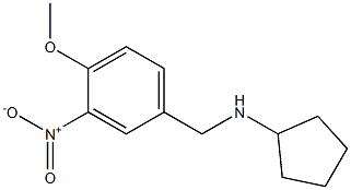 N-[(4-methoxy-3-nitrophenyl)methyl]cyclopentanamine Struktur