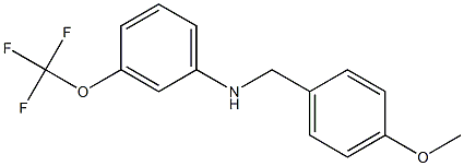 N-[(4-methoxyphenyl)methyl]-3-(trifluoromethoxy)aniline Struktur