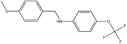 N-[(4-methoxyphenyl)methyl]-4-(trifluoromethoxy)aniline Struktur