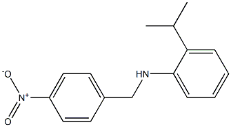 N-[(4-nitrophenyl)methyl]-2-(propan-2-yl)aniline Struktur