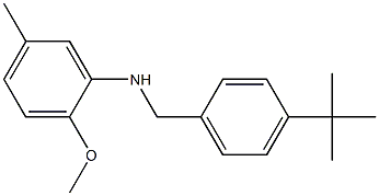 N-[(4-tert-butylphenyl)methyl]-2-methoxy-5-methylaniline Struktur