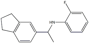 N-[1-(2,3-dihydro-1H-inden-5-yl)ethyl]-2-fluoroaniline Struktur