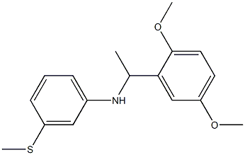 N-[1-(2,5-dimethoxyphenyl)ethyl]-3-(methylsulfanyl)aniline Structure