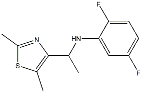 N-[1-(2,5-dimethyl-1,3-thiazol-4-yl)ethyl]-2,5-difluoroaniline Struktur