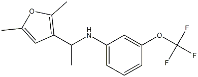 N-[1-(2,5-dimethylfuran-3-yl)ethyl]-3-(trifluoromethoxy)aniline Struktur