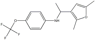 N-[1-(2,5-dimethylfuran-3-yl)ethyl]-4-(trifluoromethoxy)aniline Struktur