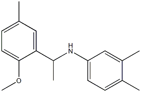 N-[1-(2-methoxy-5-methylphenyl)ethyl]-3,4-dimethylaniline Struktur