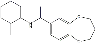 N-[1-(3,4-dihydro-2H-1,5-benzodioxepin-7-yl)ethyl]-2-methylcyclohexan-1-amine Struktur