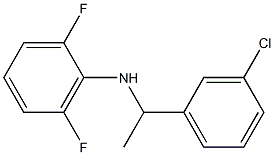 N-[1-(3-chlorophenyl)ethyl]-2,6-difluoroaniline Struktur