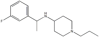 N-[1-(3-fluorophenyl)ethyl]-1-propylpiperidin-4-amine Struktur