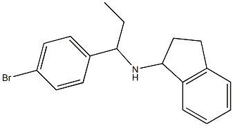 N-[1-(4-bromophenyl)propyl]-2,3-dihydro-1H-inden-1-amine Struktur