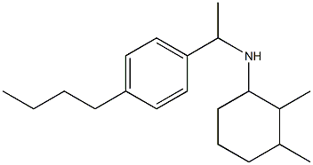 N-[1-(4-butylphenyl)ethyl]-2,3-dimethylcyclohexan-1-amine Struktur