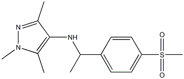 N-[1-(4-methanesulfonylphenyl)ethyl]-1,3,5-trimethyl-1H-pyrazol-4-amine Structure