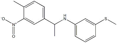 N-[1-(4-methyl-3-nitrophenyl)ethyl]-3-(methylsulfanyl)aniline Struktur