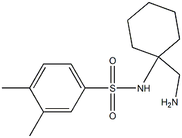 N-[1-(aminomethyl)cyclohexyl]-3,4-dimethylbenzene-1-sulfonamide Struktur