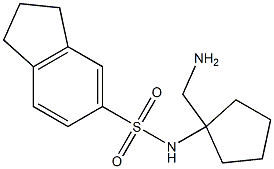 N-[1-(aminomethyl)cyclopentyl]-2,3-dihydro-1H-indene-5-sulfonamide Struktur