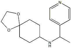 N-[1-(pyridin-4-yl)ethyl]-1,4-dioxaspiro[4.5]decan-8-amine Struktur