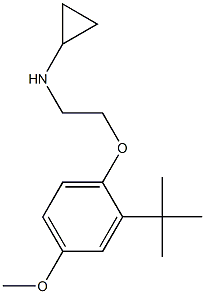 N-[2-(2-tert-butyl-4-methoxyphenoxy)ethyl]cyclopropanamine Struktur