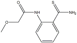 N-[2-(aminocarbonothioyl)phenyl]-2-methoxyacetamide Struktur