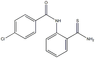 N-[2-(aminocarbonothioyl)phenyl]-4-chlorobenzamide Struktur