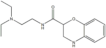 N-[2-(diethylamino)ethyl]-3,4-dihydro-2H-1,4-benzoxazine-2-carboxamide Struktur