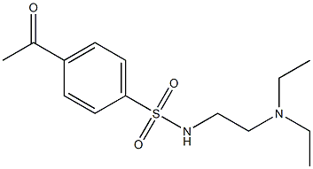 N-[2-(diethylamino)ethyl]-4-acetylbenzene-1-sulfonamide Struktur