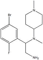 N-[2-amino-1-(5-bromo-2-fluorophenyl)ethyl]-N-methyl-N-(1-methylpiperidin-4-yl)amine Struktur