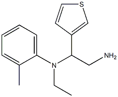 N-[2-amino-1-(thiophen-3-yl)ethyl]-N-ethyl-2-methylaniline Struktur