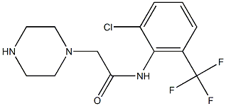 N-[2-chloro-6-(trifluoromethyl)phenyl]-2-(piperazin-1-yl)acetamide Struktur