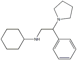 N-[2-phenyl-2-(pyrrolidin-1-yl)ethyl]cyclohexanamine Struktur