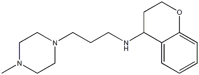 N-[3-(4-methylpiperazin-1-yl)propyl]-3,4-dihydro-2H-1-benzopyran-4-amine Struktur